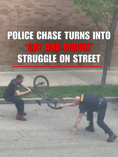 WATCH: Viral video captures a man's bizarre scuffle with a police officer on an Ohio street. A witness described it as a