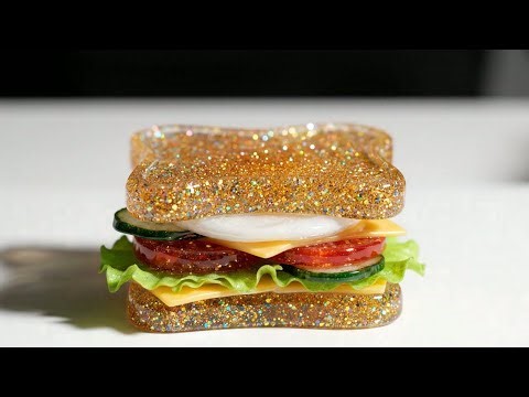 Mesmerizing Culinary Magic Making Transparent Glass Sandwich Satisfying Cooking ASMR