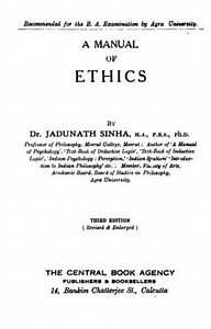 [PDF] A Manual Of Ethics PDF By Dr. Jadunath Sinha - Panot Book