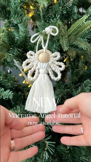 Macrame Christmas Angel ✨ Tutorial link ⬆️ #macrameangel #christmasornament #ornament #crafts