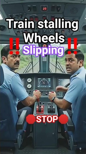 Loco pilot action on train stalling| wheels slipping| #railways #train #derailment #locopilot