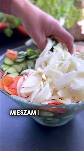 Cucumber salad in a jar
