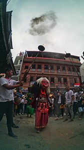 29K views · 1.7K reactions | ~Yala Ya Lakhe, mi pwa lakhe~ During the Gatha Muga chare : An ensemble performs a unique dance. It features a terrifying face which is locally known as Lakhe. It roams around the old routes of the city, creating ghastly fireballs. #yalayalakhe #lakhe #gathamuga #patan #mangalbazar #festive #nepal Video: Yagyalal Gyawali | We Newars | Facebook