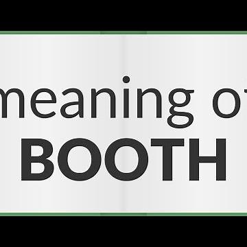 Booth | meaning of Booth