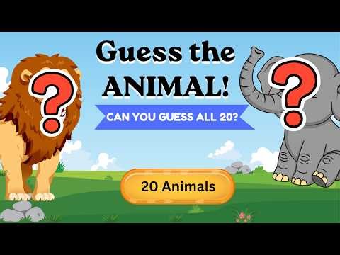 Guess 20 Animals for Kids | Fun Animal Quiz