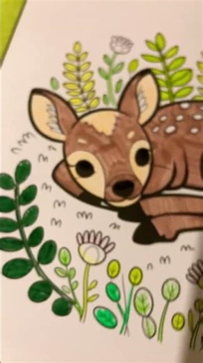Colouring a cute deer!!!! #art #drawing #colouring#sketched #colouringbook