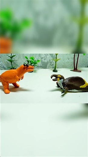 T-rex and Spinosaurus different dimensions #claymation #dinosaur #stopmotion