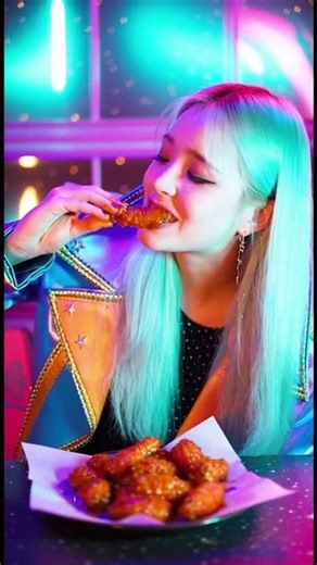 Chicken wings for a star galaxy warrior😂 #asmr #food #foodiechronicles #eatingsounds #eating