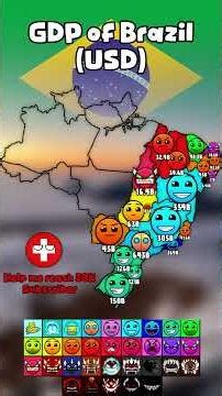 GDP of Brazil #brazil #gdp #world #usd #map #geography #mapping