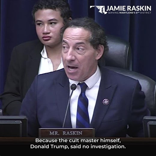 99K views · 6.4K reactions | If the GOP cares about national security, why did they tank their own proposal to investigate the worst assault on our Capitol since the War of 1812? Simple: when the former president said no investigation, their cult-like obedience trumped their interest in security. | Rep. Jamie Raskin | Facebook