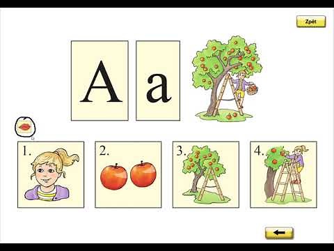 Písmeno A (básnička), ŽIVÁ ABECEDA, str. 4, cv.1