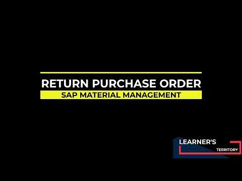 Return PO | Return Purchase Order in SAP MM | How to do Return PO in SAP MM? | SAP MM Course