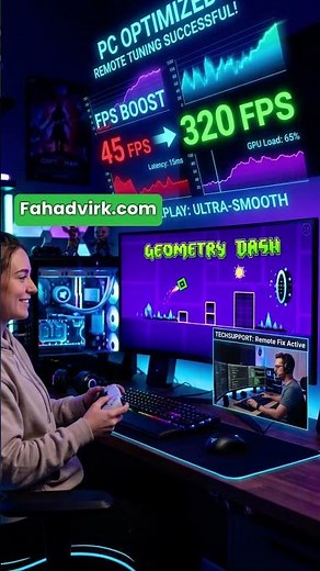 Fix Geometry Dash Game Low FPS, Lag, Bluescreen & Crashing | Online Gaming PC Optimization Service