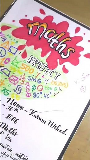 📐10th Maths🔺Trigonometry Project File and Front page✨#shorts #projectfile #class10