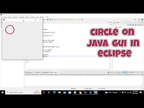 how to make a circle on gui of java eclipse | how to draw an oval shape on gui of java eclipse ide