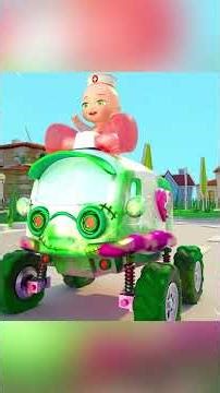Robot Cars Turn Into Zombie #carsongs #kidssongs #nurseryrhymes #shorts