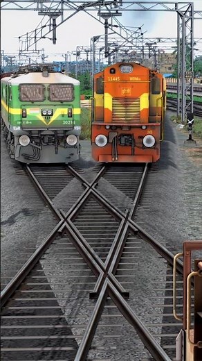 WDM 3D Utkrist Coach Fast Crossing Railroad I Train Simulator Game #train #trainsimulator #traingame