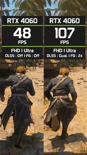 Testing the RTX 4060 in Assassin's Creed Black Flag Resynced #ac #rtx4060 #benchmark
