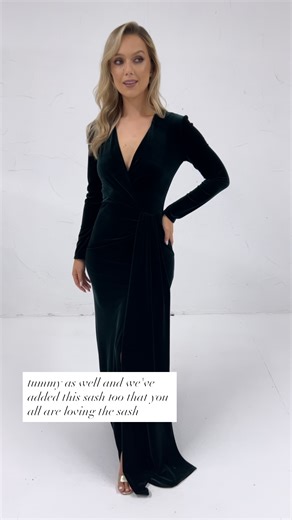 ✨NEW✨the ANYA gown with improved sleeves, neckline and a drape and sash detail! 🤩 oh and bra friendly 🥳 . Available in this forest green, along with burgundy and black - find it on folkster.com or in either store 🥳 Irish design exclusively by Folkster with beautiful velvet, it’s all made in limited runs, so please note that this won’t be restocked before Christmas 🫣 Secure yours now for any event, wedding or even next years Winter Bridesmaids too 🥰 @gracefomahony wears an XS and is a size 8