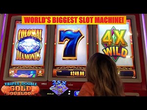 We played this massive Colossal Diamonds slot machine! Huge Bonus win on 3 Reel 88 Fortunes Diamond!