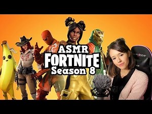 ASMR Fortnite Gameplay - Reaction to Season 8 New Battlepass Items, Skins (FULL WHISPERS)