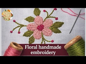 You Won’t Believe How Easy This Flower Embroidery Is | Step-by-Step Floral Hand Embroidery Tutorial
