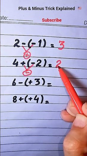 01 | Plus & Minus Trick Explained 😳Easy Math But Very Confusing #maths #mathstricks #education