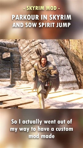 I Brought Shadow of War Parkour to Skyrim! 🤸🏻‍♂️