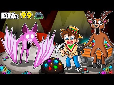 ¡SOBREVIVÍMOS 99 DIAS en la CUEVA! 😲🦇🦌🪨 SILVIOGAMER en 99 Noches en el Bosque