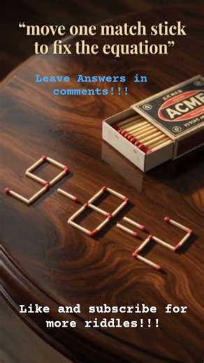 Matchstick Equation