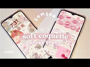 Make your Android phone aesthetic|how to turn Android into aesthetic ✨️ soft coquette pink 🎀 samsung