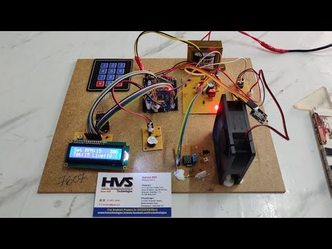Speed control of BLDC motor with speed measurement and Temperature monitoring using Arduino UNO