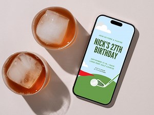 Digital Animated Golf Birthday Invitation Template - Canva - Printable - Mobile - Instant Download - Etsy UK