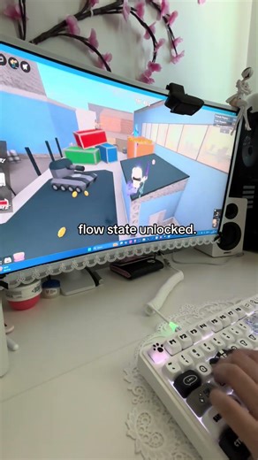 watch my video for aim like this 🔥 #roblox #mm2 #murdermystery2 #asmrkeyboard