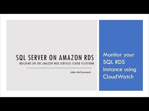 Monitor your sql rds instance using cloudwatch