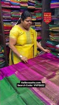 Pure Kanchipuram Silk Saree | long Border | vallisvaseha.com