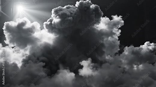 Advanced CGI Smoke Simulation with Dense Volumetric Detail and Realistic Light Scattering