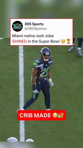 305 Sports | CRIB BALLER. Stepped up in the BIGGEST game 😳🔥 @joshuamjobe_ Josh Jobe locked up in Super Bowl LX. He graduated from Christopher Columbus... | Instagram