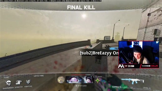 my wife might be my biggest hype man… 😂😂 wasn’t streaming but just gaming offline and hit this nasty 1v4 🔥🔥🔥 | Bre Eazyy