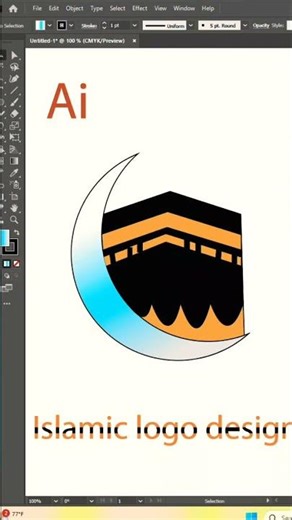 best ✅ islamic logo design 🕋 for Muslim people 🕌 #best #islamic #logo #adobeillustrator #shorts