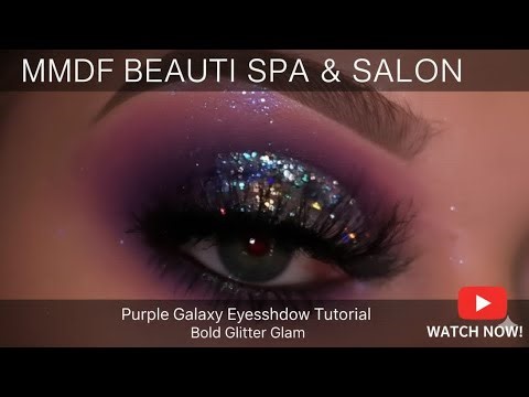 💜 Galaxy Glam Eye Makeup Tutorial 🌌 | Step-by-Step Glitter Cut Crease 💫