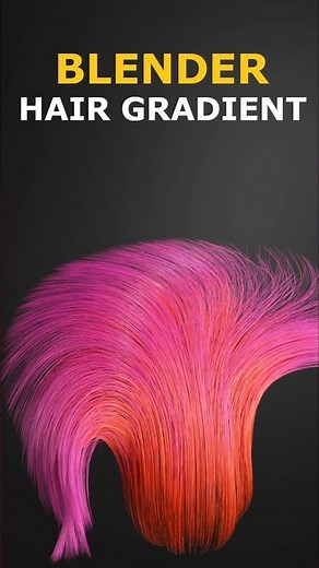 instantly Add Gradient To Hair - Blender Pro Tip #3d #blender #blender3d #tutorial