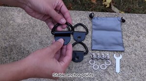 4 Pack Tie Down Kit Fits for Ruffland Kennel, D-Ring Anchor Kit, Crate Safety Attachment Set with Wrench, 1000lb Load Capacity