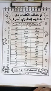 أهم الكلمات الأساسية للمبتدئين في الإنجليزية