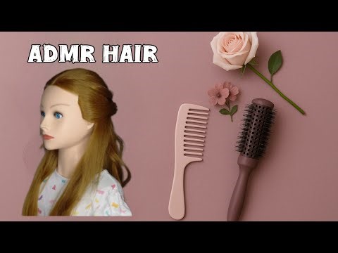 Beautiful ASMR Hair Styling with Gentle Curling, Brushing, and Sectioning