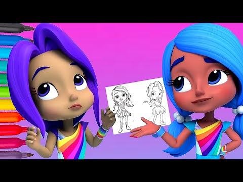 Rainbow Rangers Bonnie Blueberry and Indigo Allfruit Coloring Episode | Kids Craft Ideas
