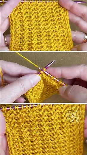 Reversible Ridge Stitch (1‑Row, 3‑Stitch Pattern) #228