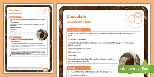 Chocolate Cloud Dough Recipe