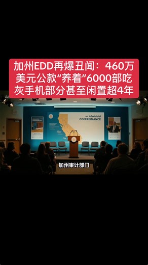 加州EDD再爆丑闻：460万美元公款“养着”6000部吃灰手机，部分甚至闲置超4年！