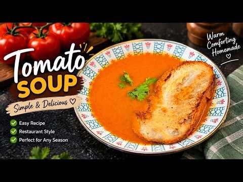 Easy Tomato Soup Recipe | Creamy, Delicious & Homemade | Restaurant Style